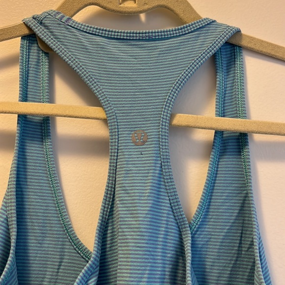 Lululemon Racerback Tank- Purple & Blue Stripes - Picture 4 of 4